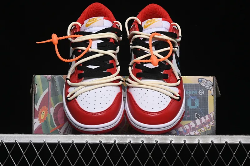 All categories Nk SB Dunk Series Nk SB Dunk Low High-end customized low-top sneakers Nike SB Dunk Low white black red strap low-top casual sneakers DD1391-602